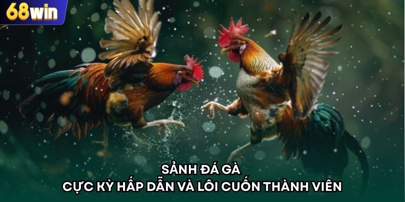 Sảnh đá gà cực kỳ hấp dẫn và lôi cuốn thành viên
